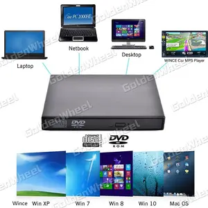 Tergacor DVD external dvd player USB DVD Portable DVD Writer DVD/CD/VCD USB20 untuk All-in-One/untuk PC Terbaik