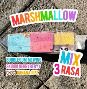 § Marshmallow JustFluff MIX ALPHA [3 KOTAK 3 RASA] JustFluff Marshmallow