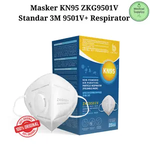 Masker KN95 ZKG9501V Standar 3M 9501V+ Respirator isi 25 PCS