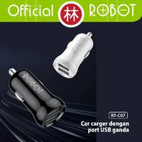Gambar Robot RT-C07 Car Charger Dual Output 2.4A With Data Cable Micro USB - White dari Liem Group Kota Administrasi Jakarta Barat 3 Tokopedia