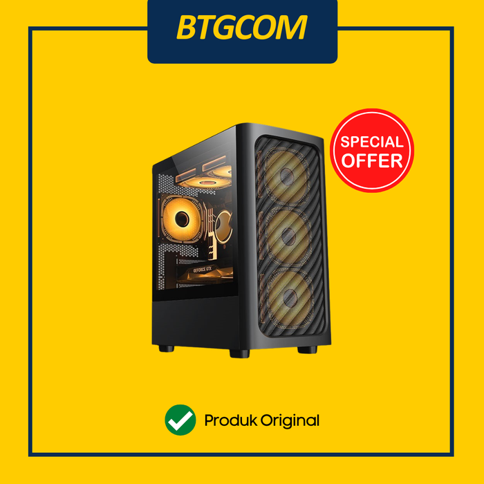 Gambar CASING PC GAMING VENOMRX RIO MICRO ATX/M-ATX TOWER CASE FREE 3 ARGB FANS dari btgcom Kota Denpasar Tokopedia