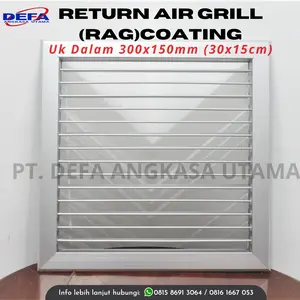 Return Air Grille/Ventilasi AC Uk DALAM 30 x 15 cm Coating Putih