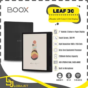 ONYX BOOX LEAF 3C - 7-inch eReader with Color E-Ink Display - Android 11 4GB RAM 64GB ROM 2300mAh