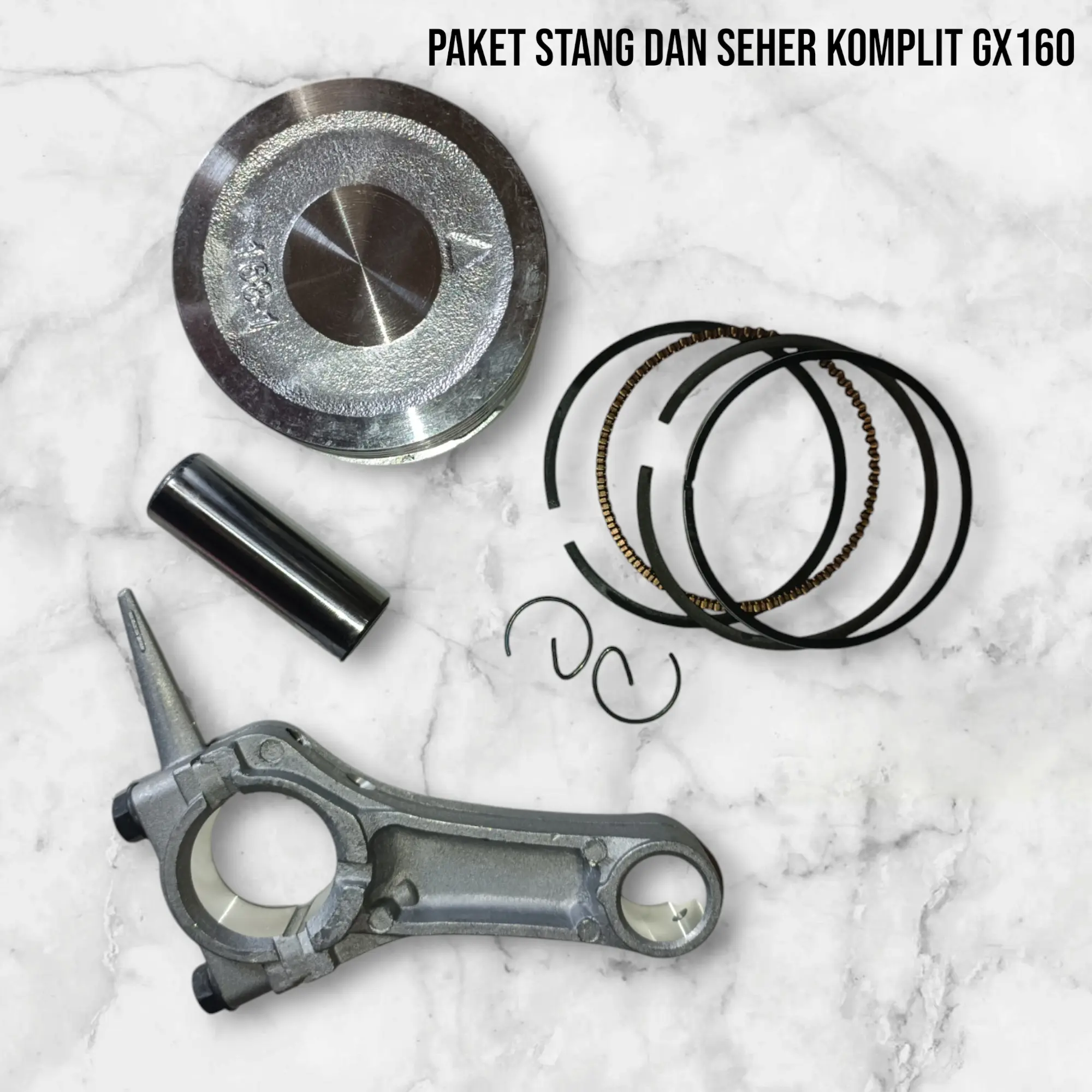 paket piston dan conrod gx160 standart/seher dan stang seher gx160 standart