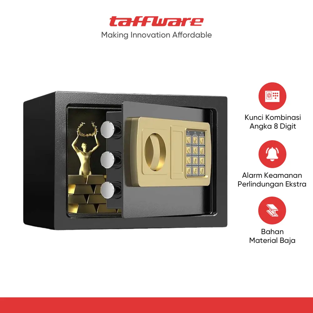 Kotak Brankas TaffGUARD Hotel Safety Box Password 20E