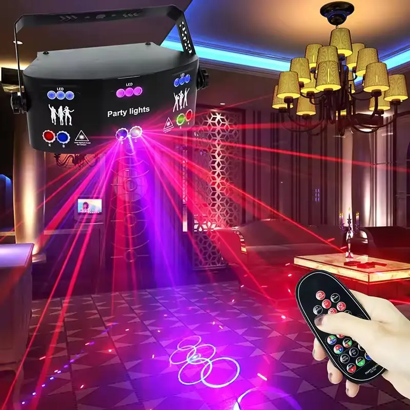 Lampu Laser Proyektor Disco Lighting Panggung Disko RGB Party Light 1