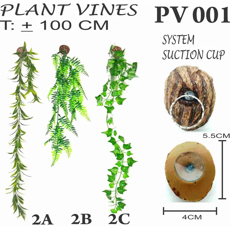 PV002 kayu akar ranting sintetis hiasan kandang jungle vine root 8