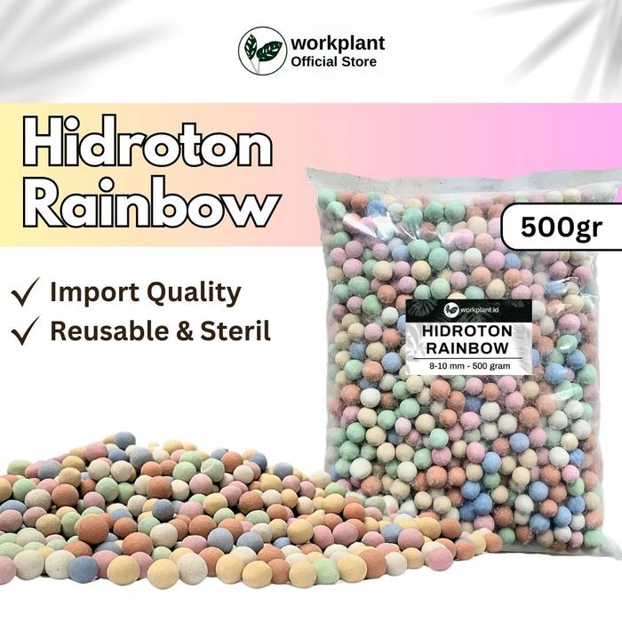 Gambar Workplant- Hidroton Rainbow - Leca Hidroton Warna Warni Media Tanam Hidroponik Tanaman Hias Sayuran Semi Hidroponik dari workplant official Kota Surabaya Tokopedia