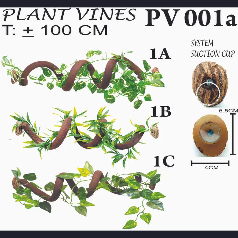 PV002 kayu akar ranting sintetis hiasan kandang jungle vine root 5