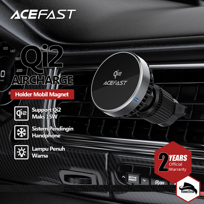 Gambar ACEFAST AIRCHARGE D40 QI2 AIR VENT CAR PHONE HOLDER MAGNETIC MAGNET MAGSAFE WIRELESS CHARGING CHARGER ICE PHONE COOLING WITH LED COLORFUL dari KoboiTech Kota Administrasi Jakarta Utara Tokopedia