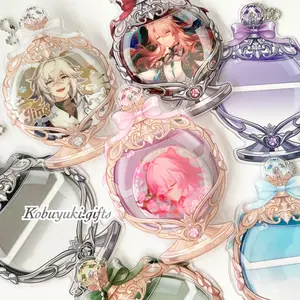 75mm Badge Cover PVC Potion Bottle style Aesthetic badge pin protector pouch mini keychain ganci gantungan kunci cute