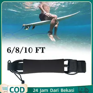 6ft/8ft/10ft Leg Rope Surfboard Surf Leash Leash Surfboard Leash Surfing Smooth Leash Tali Pedal Kaki Untuk Papan Selancar