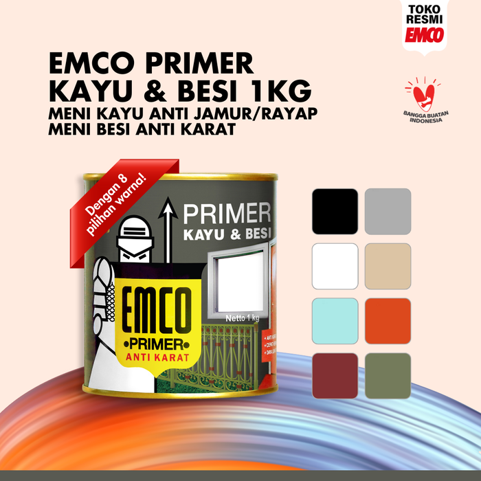 Gambar Primer Besi Anti Karat Emco PKB - 1kg Cat Dasar dari Toko Cat dan Bangunan SKAY Kota Depok Tokopedia