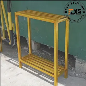 meja pot tanaman susun 2 minimalis