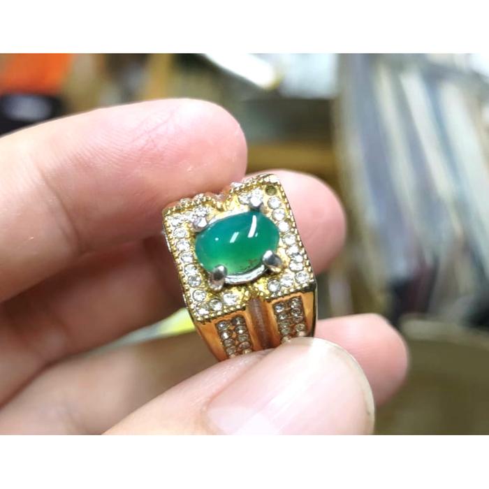 Gambar Cincin Batu Bacan Doko Hijau Botol BC114 Size Kantoran Istimewa dari CNC phoneshop Kota Administrasi Jakarta Pusat Tokopedia
