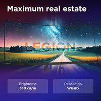 Gambar LENOVO G34W-30 | LED 34" Curved UltraWide 0.5ms 170Hz Gaming Monitor - R34W-30 dari Lezz Computech Kota Administrasi Jakarta Utara 5 Tokopedia