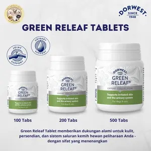 DORWEST Green Releaf tablet vitamin anjing kucing