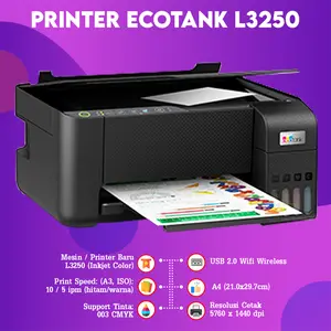Printer Epson Eco Tank L3250 / L3255 / L3251 / L3550 / L3556 Print Scan Copy All-In-One A4 Multifunctions Wireless Bergaransi Resmi