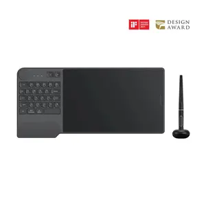 HUION KD200 Digital Drawing Tablet OSU Game Keydial Battery-Free Pen Wireless Graphics Tablets with Keyboard