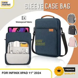 PELINDUNG / COVER for Tablet Bag Untuk Infinix Xpad 11 inch 2024 Sleeve Storage Pouch with Handle PU Leather Tas Penyimpan Barang Praktis
