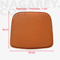 Gambar Seating Cushion FLAT B 36 x 40 Brown Bran Comfort Seat Pad Bantalan Tempat Duduk Empuk Bantal / Alas Kursi Makan Cafe Kafe Resto Restaurant dari NAGAREY Kota Administrasi Jakarta Barat 2 Tokopedia