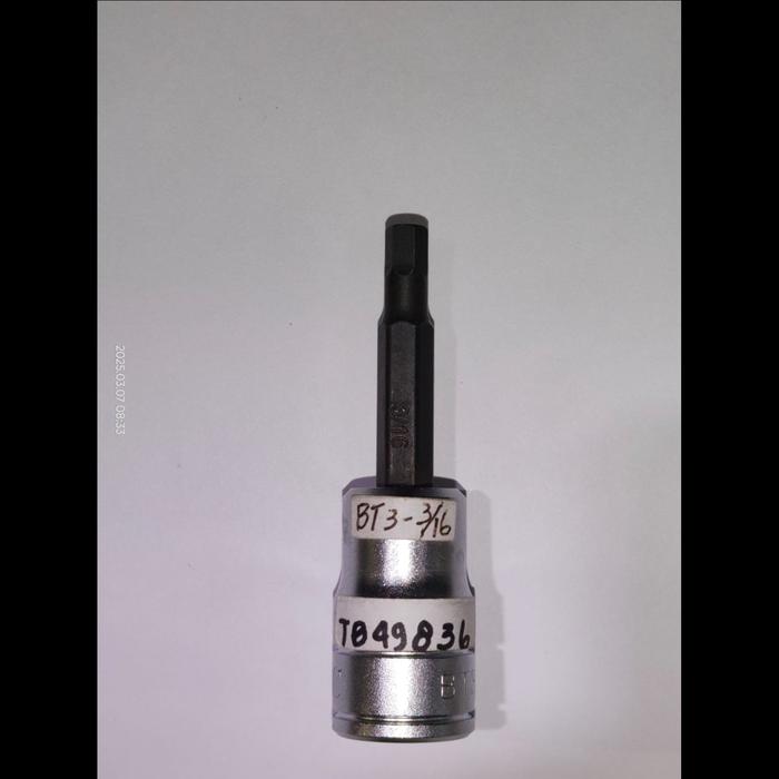 Gambar Hex Bit Socket Dr. 3/8 Inch BT3 - 3/16" Inch (STD) BT3 - 3/16" Inch L (Long) Dr. 1/4 Inch BT2 - 3/16 Long - BT3 - 3/16" STD dari wiproshop Kota Surabaya Tokopedia