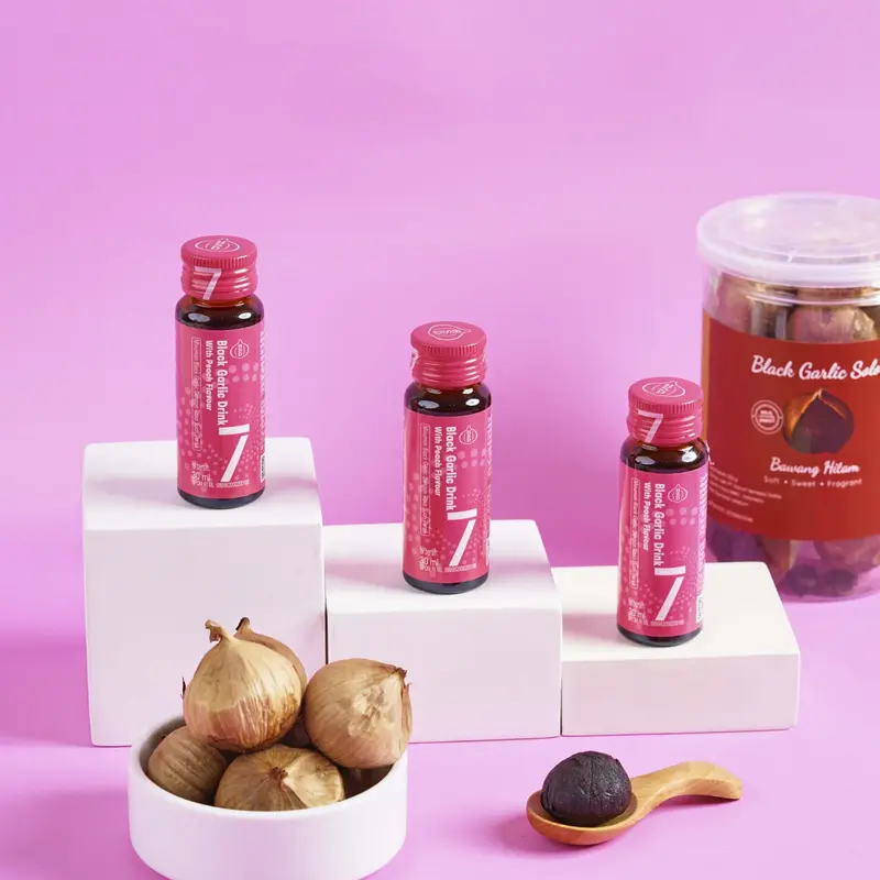 HSD Black Garlic Drink Original & Peach - Minuman Ekstrak Bawang Hitam Bebas Pengawet & BPOM 4