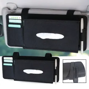 Kotak Tisu Tempat Tissue Sunvisor Mobil Gantung Sun Visor Tissue Box with Card Holder