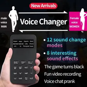 Voice Changer Portable 12 Sound Mode Alat Perubah Suara Pria Wanita