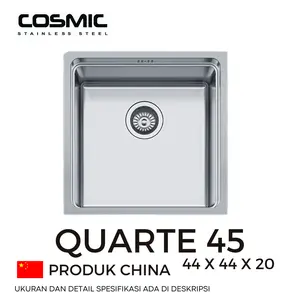 Kitchen Sink Stainless 304 Cosmic QUARTE 45 Under Mount Satu Lubang 44 X 44 - REGULAR