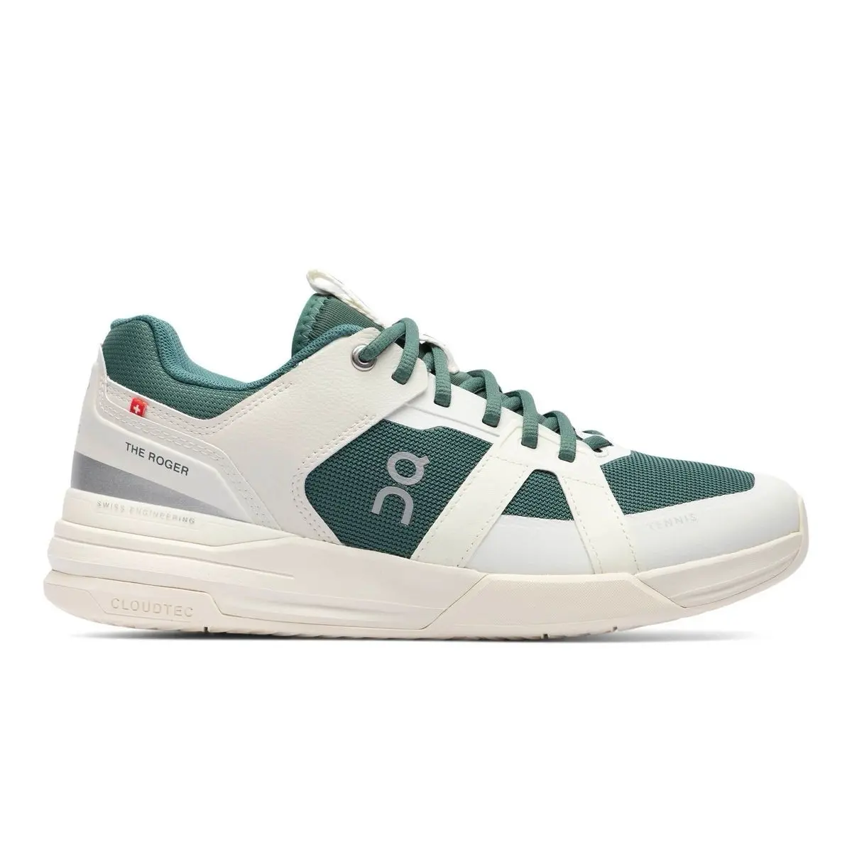 Sepatu TENIS ON THE ROGER CLUB HOUSE PRO OYSTER - WHITE GREEN