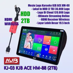 Mesin lagu karaoke KJB HM-88 ACE dengan hdd 2 tb + HDMI wireless