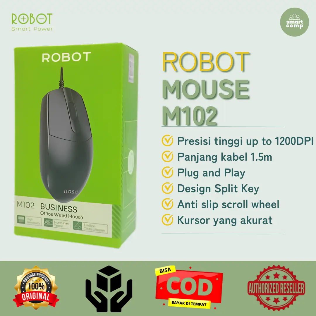 ROBOT Mouse USB Kabel M100 1200 DPI