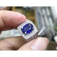 Gambar Cincin Batu Permata Natural Blue Sapphire SF022 Kashmir Blue Safir Indah Ikatan Perak Mewah dari CNC phoneshop Kota Administrasi Jakarta Pusat 3 Tokopedia