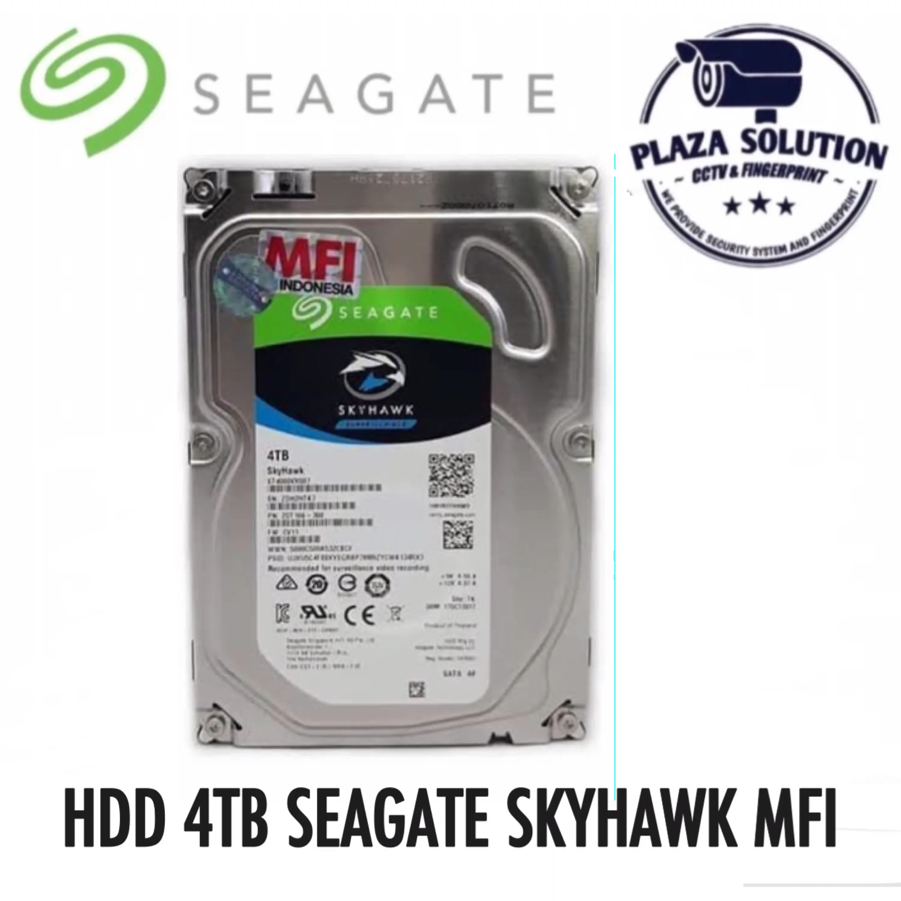 Hard Disk 4TB SEAGATE SKYHAWK garansi 2 Tahun, HDD CCTV 3,5 SATA