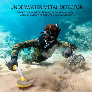 Metal Detector Metal Gold Detector Treasure Hunter Detector Underwater Metal Detector Waterproof Pin Pointer Handheld Pulse Induction Metal Finder