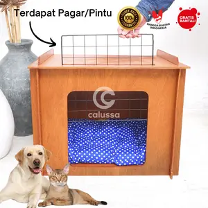 Cat Dog House - Rumah Anjing - Kandang Kucing Pintu