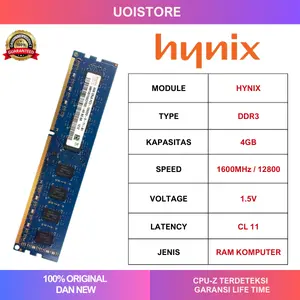 RAM HYNIX 4GB DDR3 1600MHz 12800 ORIGINAL / RAM KOMPUTER