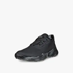Sepatu golf Ecco For man Biom H5 BOA Mens Leather Waterproof Black Shoe