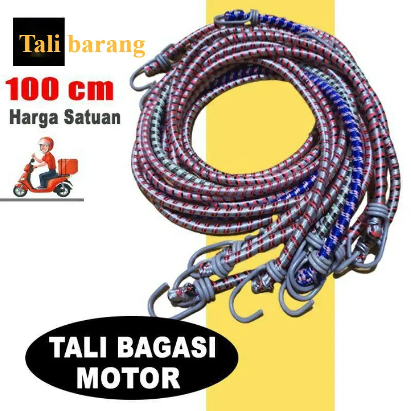 Tali Bagasi Motor Karet Pengikat Barang Panjang 60cm 100cm 2