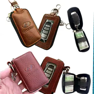 dompet kunci remote keyless mobil Hyundai kulit asli dompet STNK