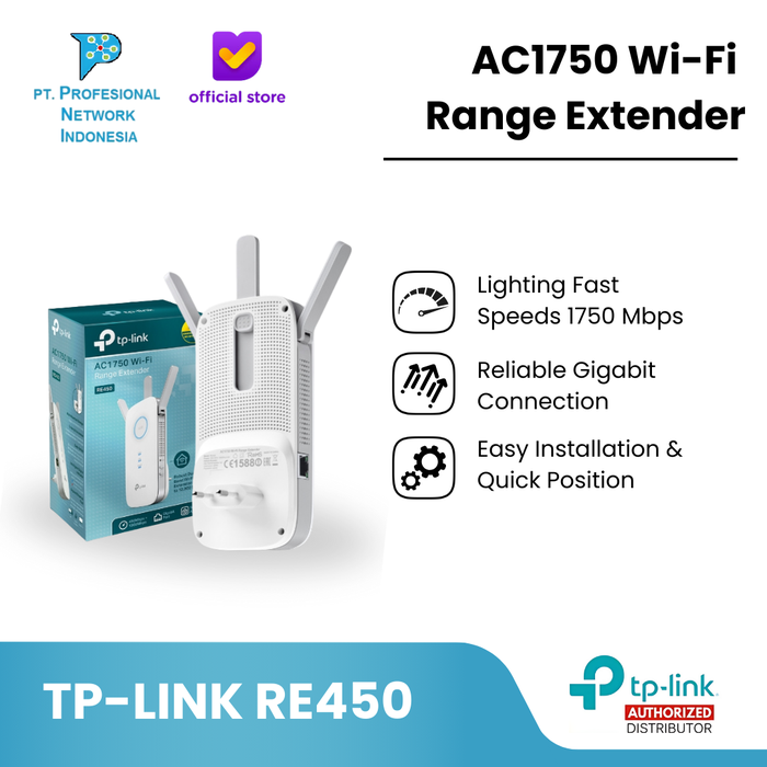 Gambar TP-LINK RE450 AC1750 Dual Band WiFi Range Extender dari Profesional Network Kota Administrasi Jakarta Pusat Tokopedia