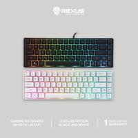 Gambar Rexus K68M Gaming Keyboard 68 keys membrane RGB Hitam Lampu - Putih dari Click & Go Tokopedia Kota Bandung 1 Tokopedia
