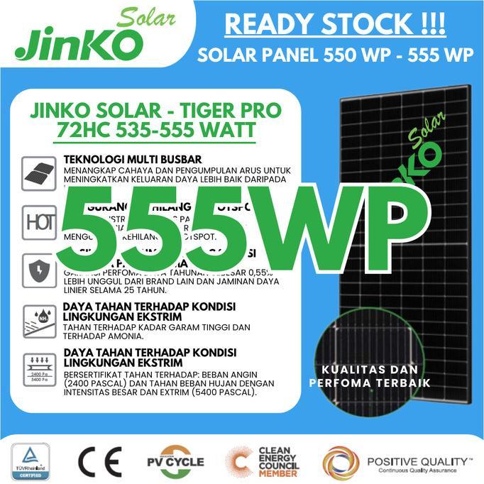 Jual Jinko Solar Cell / Panel Surya 550 - 555WP SNI Mono Bukan Trina ...