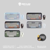 Gambar Rexus KM11 Combo Keyboard + Mouse wireless Dual Connection Retro Alat Computer - Artic Mountain  dari Click & Go Tokopedia Kota Bandung 1 Tokopedia