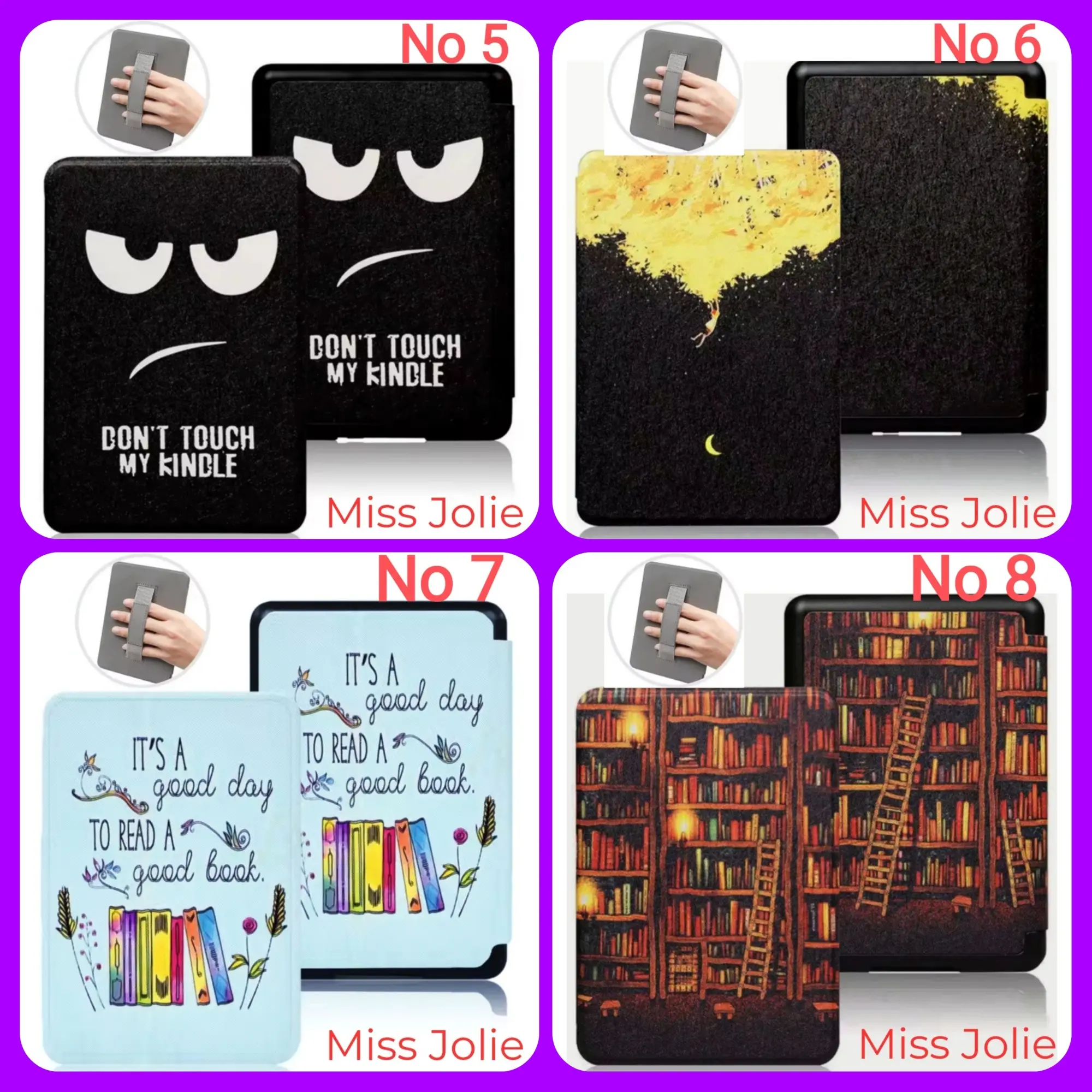 Kindle Basic 2024 Matcha Handstrap Smart Case Kindle 11th Generation Flip Cover Casing