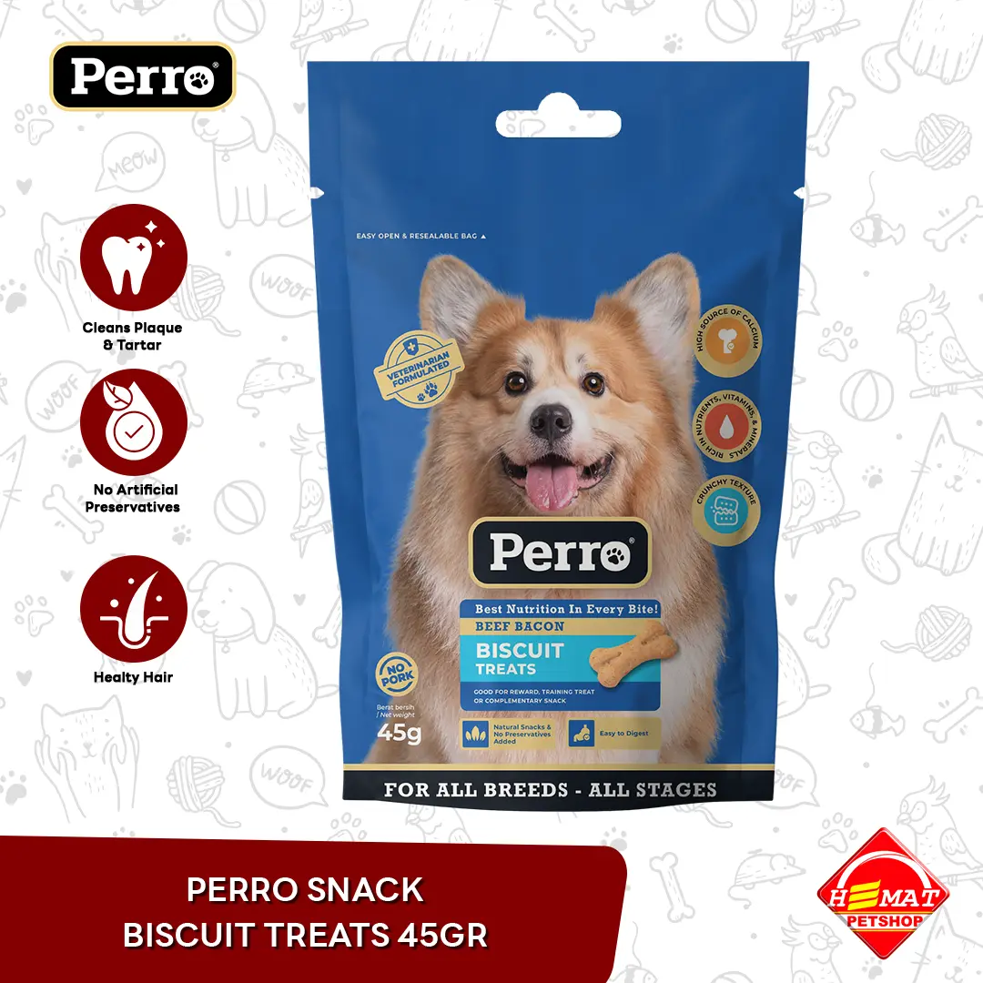 Perro Biscuit Dog Treats Snack Cemilan Anjing 45gr