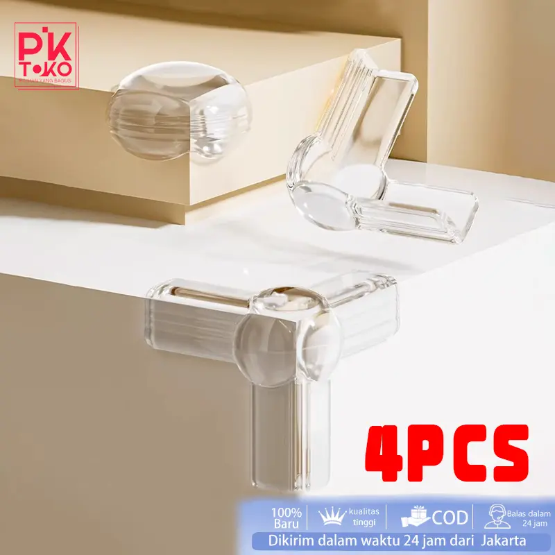 Pelindung Sudut Meja 4pcs Sudut Meja Silikon Pelindung Dari Bayi Safety Silicone Transparent Pelindung Pengaman