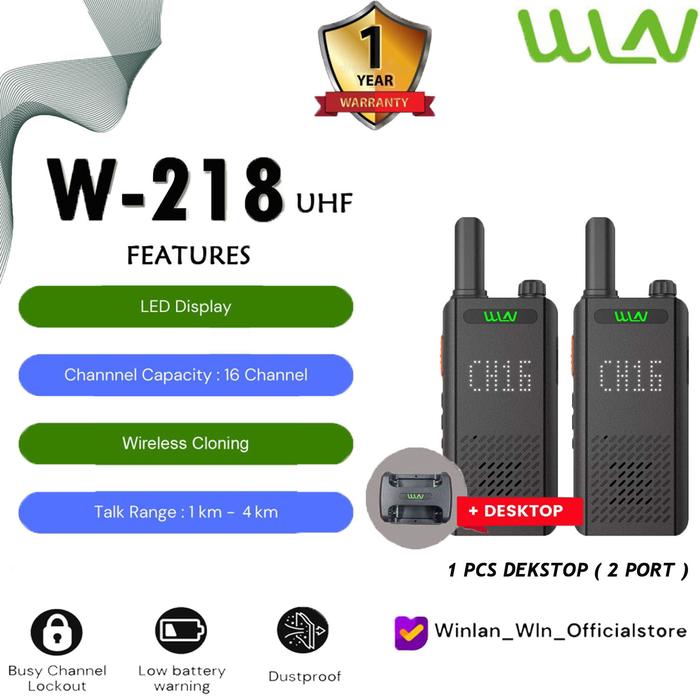 Gambar HANDY TALKY WINLAN WLN W-218 (KD-C170) UHF ISI ( 2PCS ) + 1 PCS DEKSTOP ( 2 PORT ) dari WINLAN WLN INDONESIA Kota Administrasi Jakarta Pusat Tokopedia