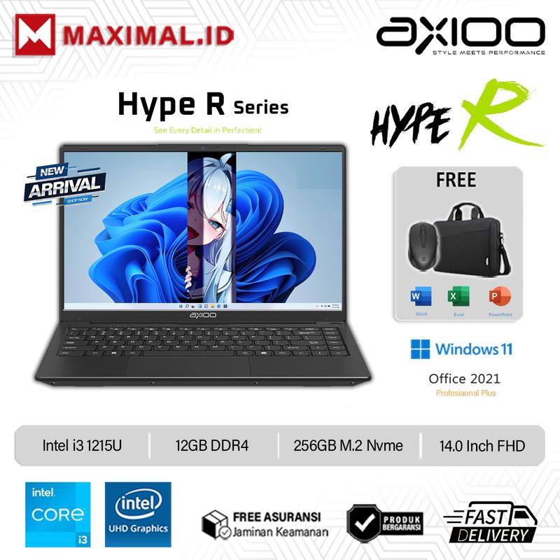 Laptop AXIOO HYPE R3 Intel i3 1215U Ram 12GB 256GB SSD 14.0 FHD Windows ...
